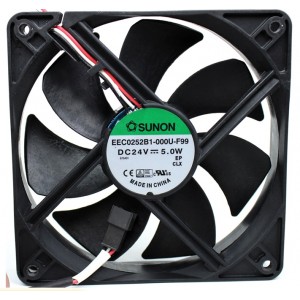 SUNON EEC0252B1-000U-F99 24V 5.0W 3wires Cooling Fan - New