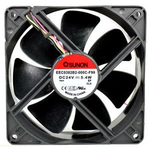 Sunon EEC0382B2-000C-F99 24V 5.4W 3wires Cooling Fan 