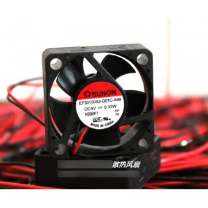 SUNON EF30100S2-Q01C-A99 5V  0.33W 2wires Cooling Fan