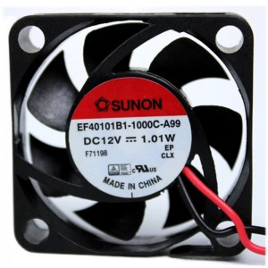 SUNON EF40101B1-1000C-A99 12V  1.01W 2wires Cooling Fan