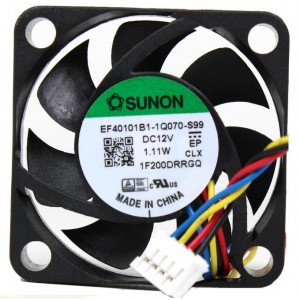 SUNON EF40101B1-1Q070-S99 12V  1.1W 4wires Cooling Fan