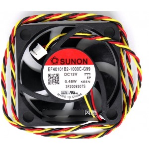 SUNON EF40101B2-1000C-G99 12V  0.48W 3wires Cooling Fan