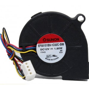 SUNON EF50151B1-1C02C-S99 12V  1.8W 4wires Cooling Fan
