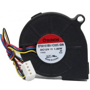 SUNON EF50151BX-1C02C-S99 12V 1.80W 4wires Cooling Fan