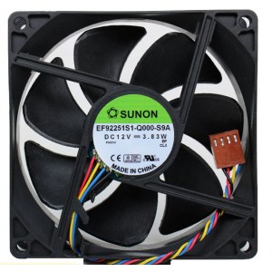 SUNON EF92251S1-Q000-S9A 12V 3.83W 4wires Cooling Fan