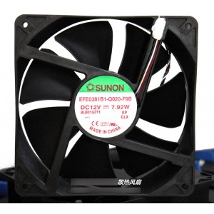 SUNON EFE0381B1-Q020-F9B 12V 0.66A 7.92W 4wires Cooling Fan