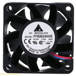 DELTA FFB0624HHE -R00 24V 0.2A 3wires Cooling Fan