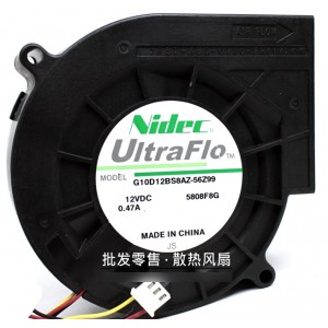 Nidec G10D12BS8AZ-56Z99 12V 0.47A  3wires Cooling Fan