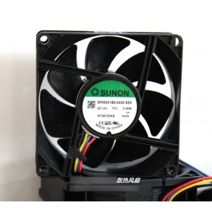 SUNON GF80251B3-0000-SE9 12V  2.4W 4wires Cooling Fan