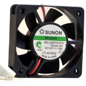 SUNON GM1205PHVX-A 12V 1.9W 2wires Cooling Fan