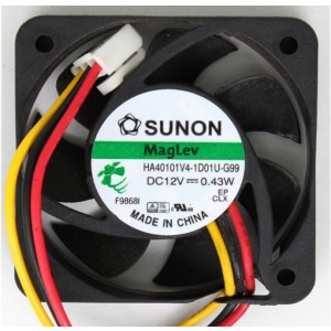 SUNON HA40101V4-1D01U-G99 12V  0.43W 3wires Cooling Fan