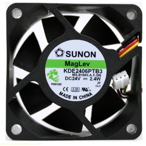 SUNON KD2406PTB3 24V  2.4W 3wires Cooling Fan