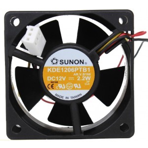 SUNON KDE1206PTB1 12V  2.2W 3wires Cooling Fan