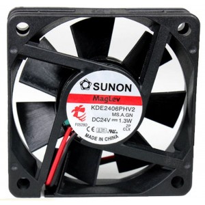 SUNON KDE2406PHV2 24V 1.3W 2wires cooling fan