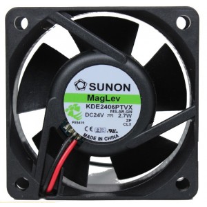 SUNON KDE2406PTVX 24V 2.7W 2wires Cooling Fan - Original New 