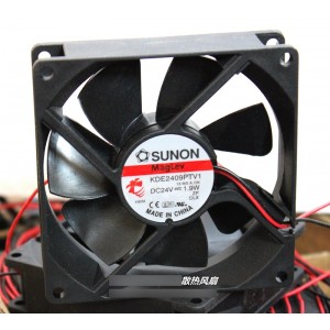 SUNON KDE2409PTV1 24V 1.9W 2wires Cooling Fan