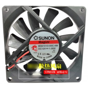 SUNON ME80151V3-000C-A99 ME80151V3-000U-A99 12V 1.08W 2wires Cooling Fan