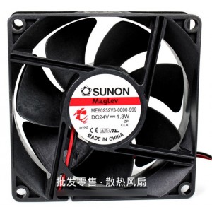 SUNON ME80252V3-0000-999 24V 1.3W 2wires Cooling Fan