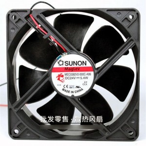 SUNON MEC0382V2-000C-A99 24V 5.4W 2wires Cooling Fan