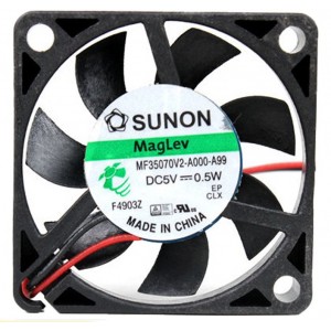 SUNON MF35070V2-A000-A99 5V  0.5W 2wires Cooling Fan