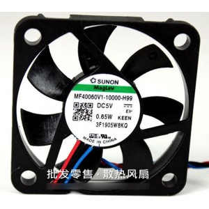 SUNON MF40060V1-10000-H99 5V  0.62W 3wires Cooling Fan