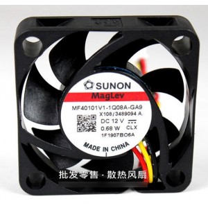 SUNON MF40101V1-1Q08A-GA9 12V  0.68W 3wires Cooling Fan