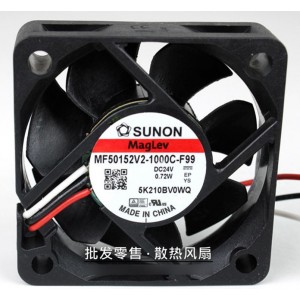 SUNON MF50152V2-1000C-F99 24V  0.72W 3wires Cooling Fan