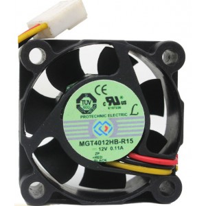 MAGIC MGT4012HB-R15 12V 0.11A 3wires cooling fan