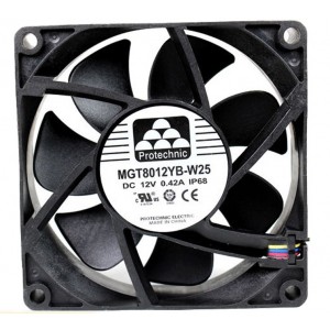 MAGIC MGT8012YB-W25 12V 1.8A  4wires Cooling Fan