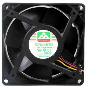 MAGIC MGT9224HB-R38 24V 0.4A  3wires Cooling Fan