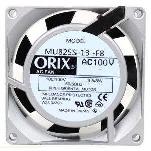 ORIX MU825S-13-F8 100V  9.5/8W 2wires Cooling Fan