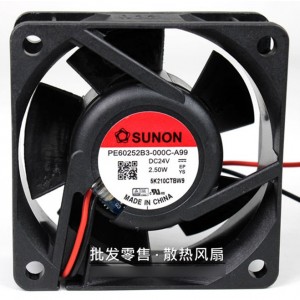 SUNON PE60252B3-000C-A99 24V  2.5W 2wires Cooling Fan
