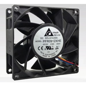 DELTA PER0912XHE 12V 4.50A 4wires Cooling Fan