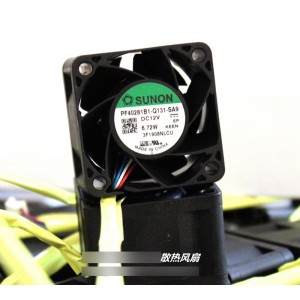 SUNON PF40281B1-Q131-SA9 12V  6.72W 4wires Cooling Fan