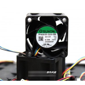 SUNON PF40281B1-Q220-SB9 12V  6.72W 4wires Cooling Fan