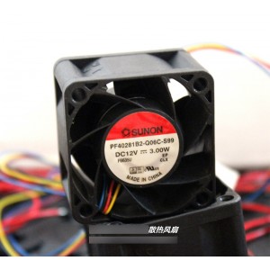 SUNON PF40281B2-Q06C-S99 12V  3W 4wires Cooling Fan