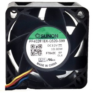 SUNON PF40281BX-Q520-S99 13V  10.8W 4wires Cooling Fan