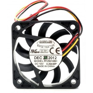 EVERFLOW R125010BH 12V 0.25A 3wires Cooling Fan