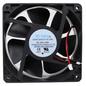 RUNDA RS1238S24HH 24V 0.36A 2wires Cooling Fan