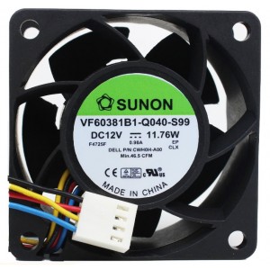 SUNON VF60381B1-Q040-S99 12V  11.76W 4wires Cooling Fan