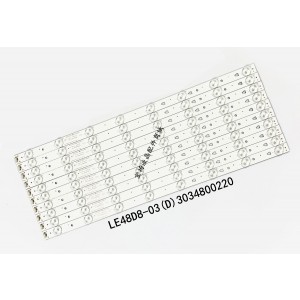 Sanyo 30348008220 LE48D8-03(D) LED Backlight Strips - 10 Strips