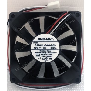 NMB 3106KL-04W-B59 12V 0.3A 3wires Cooling Fan - New