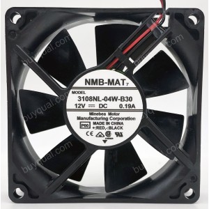 NMB 3108NL-04W-B30 12V 0.19A 2wires Cooling Fan
