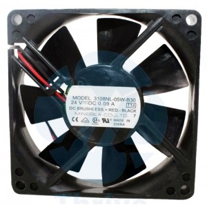 NMB 3108NL-05W-B30 24V 0.09A 2wires cooling fan