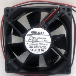 NMB 3108NL-05W-B50 24V 0.19A 2wires Cooling Fan