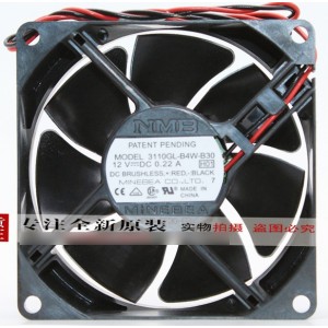 NMB 3110GL-B4W-B30 12V 0.22A 2wires cooling fan