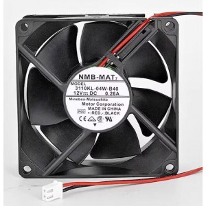 NMB 3110KL-04W-B40 12V 0.26A 2wires Cooling Fan