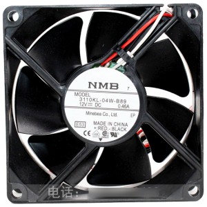 NMB 3110KL-04W-B89 12V 0.46A 2wires 3wires Cooling Fan - Original New