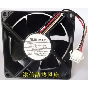 NMB 3110KL-05W-B66 24V 0.18A 4wires Cooling Fan 
