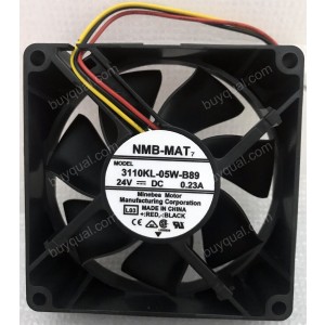 NMB 3110KL-05W-B89 24V 0.23A 3wires Cooling Fan